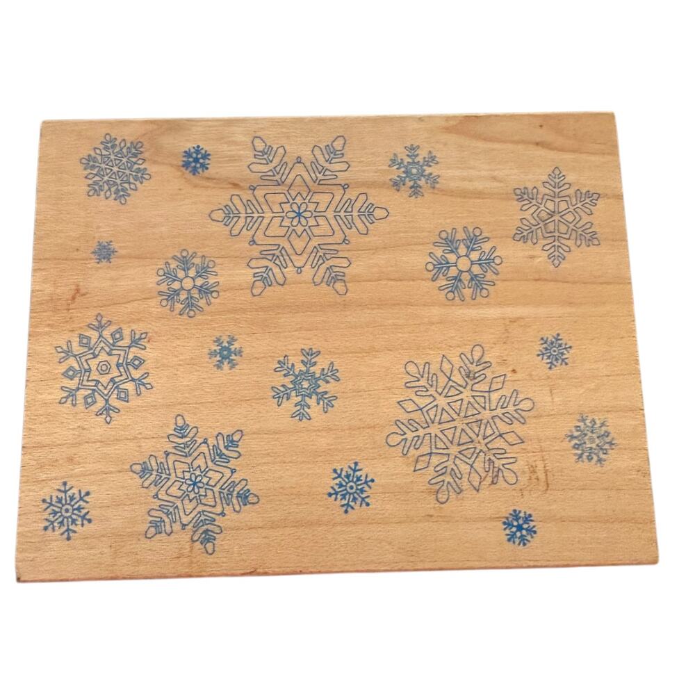All Night Media Random Snowflake Pattern 980J Crafting Card Making Rubber Stamp